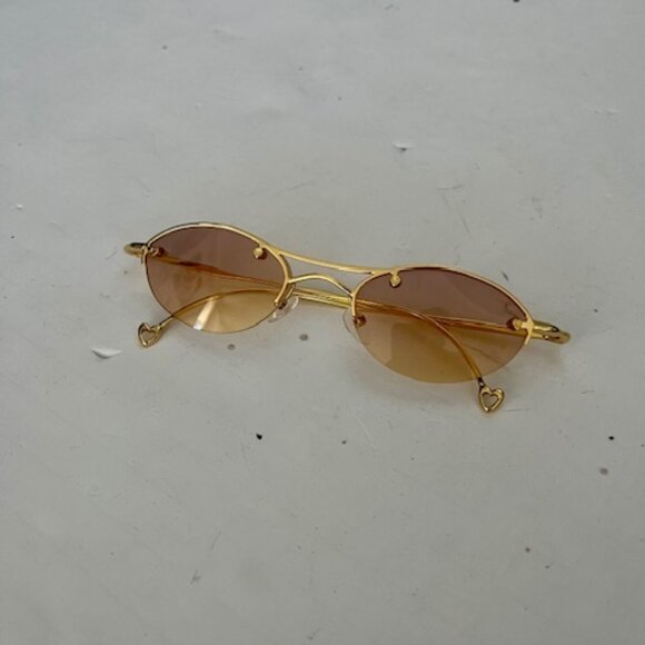 NEW xoxo Sunglasses gold trendy hippy hearts